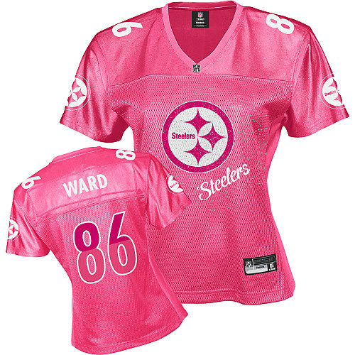 Steelers #86 Hines Ward Pink 2011 Women's Fem Fan Stitched NFL Jersey